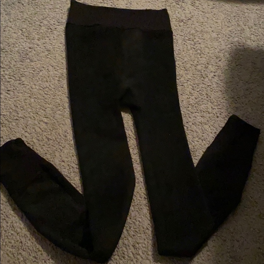 black fuzzy under- pants